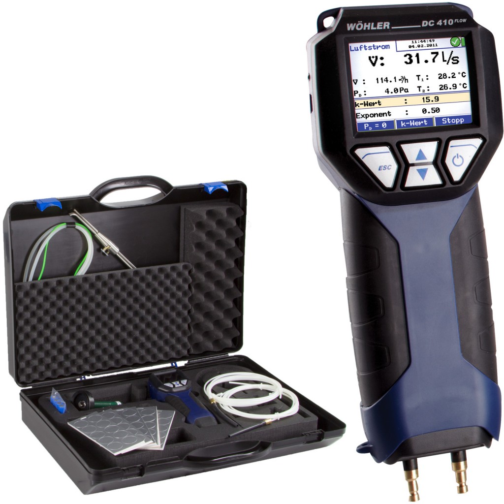 Wöhler DC 410FLOW Diferencijalni manometar i Mjerač protoka (strujanja)