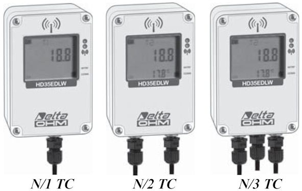 DeltaOhm HD 35EDW N TV,  N/1 TC, N/2 TC, N/3 TC