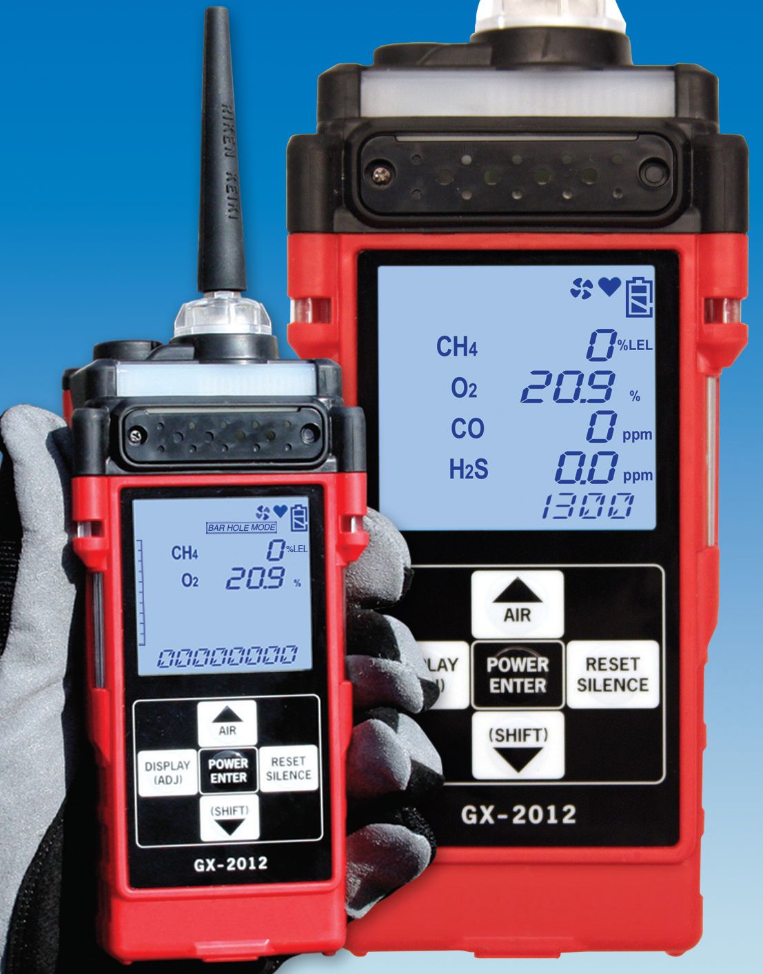 RKI GX-2012, multi gas monitor